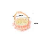 Decorative Lace Trim Woven Basket | Kelmera