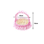 Decorative Lace Trim Woven Basket | Kelmera