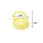Decorative Lace Trim Woven Basket | Kelmera
