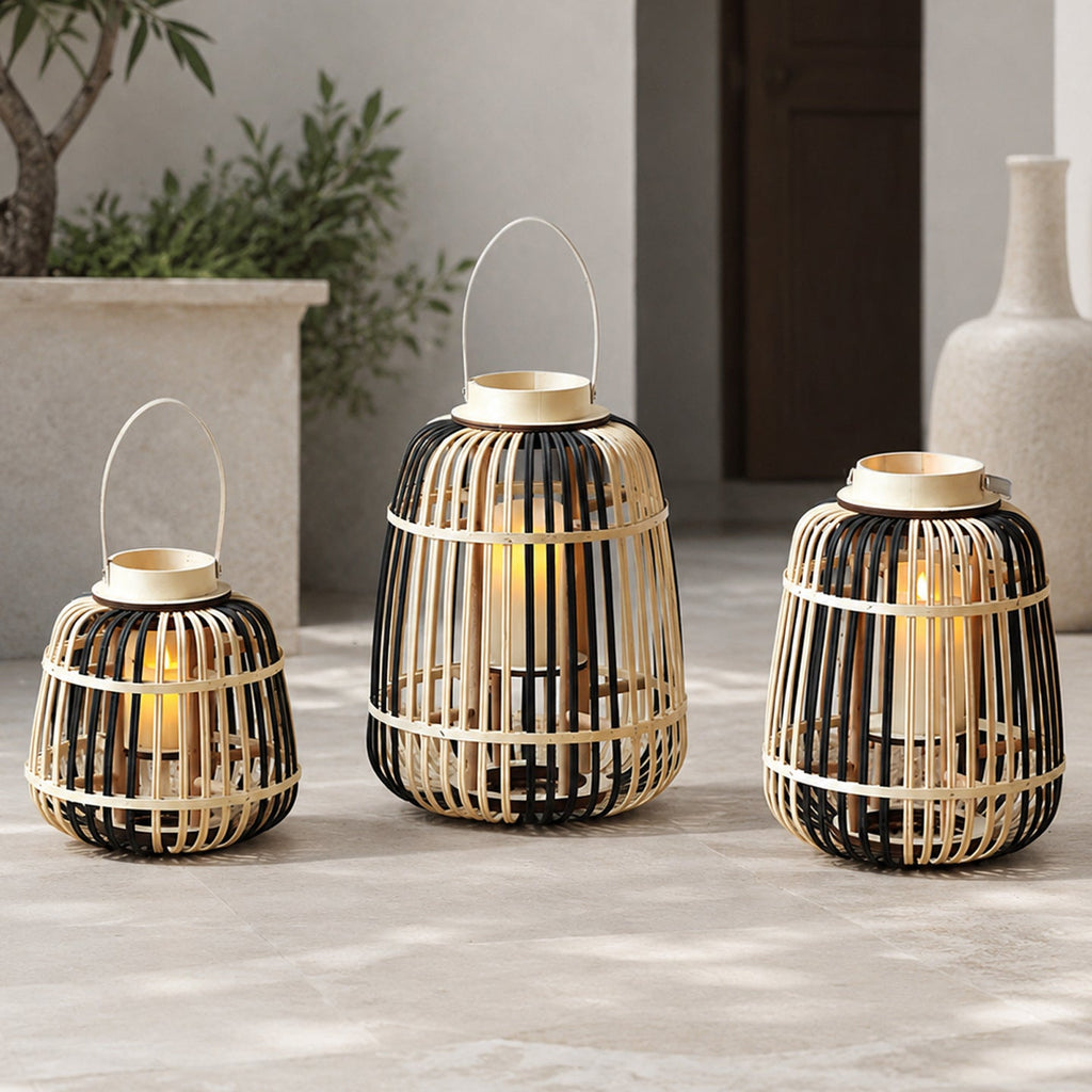 Decorative Lantern Bamboo LED Illuminated | Kelmera