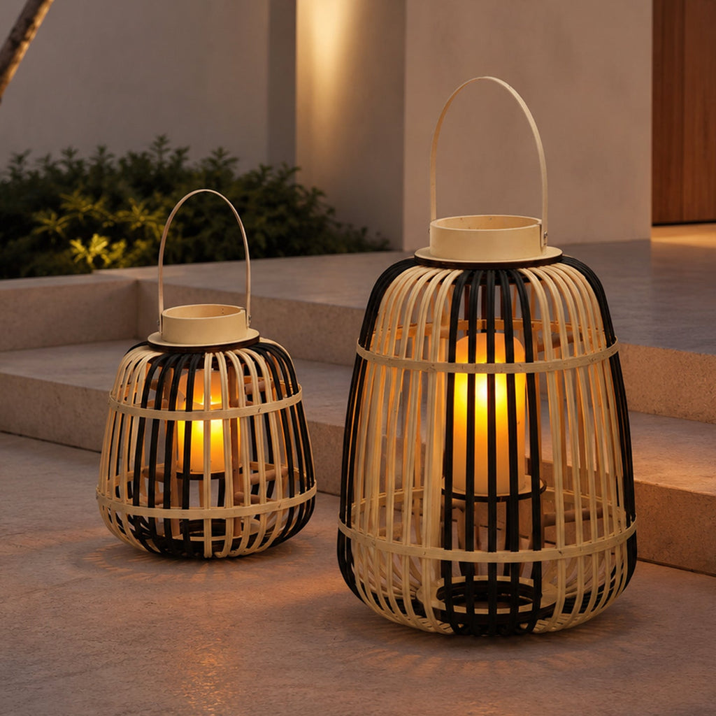 Decorative Lantern Bamboo LED Illuminated | Kelmera