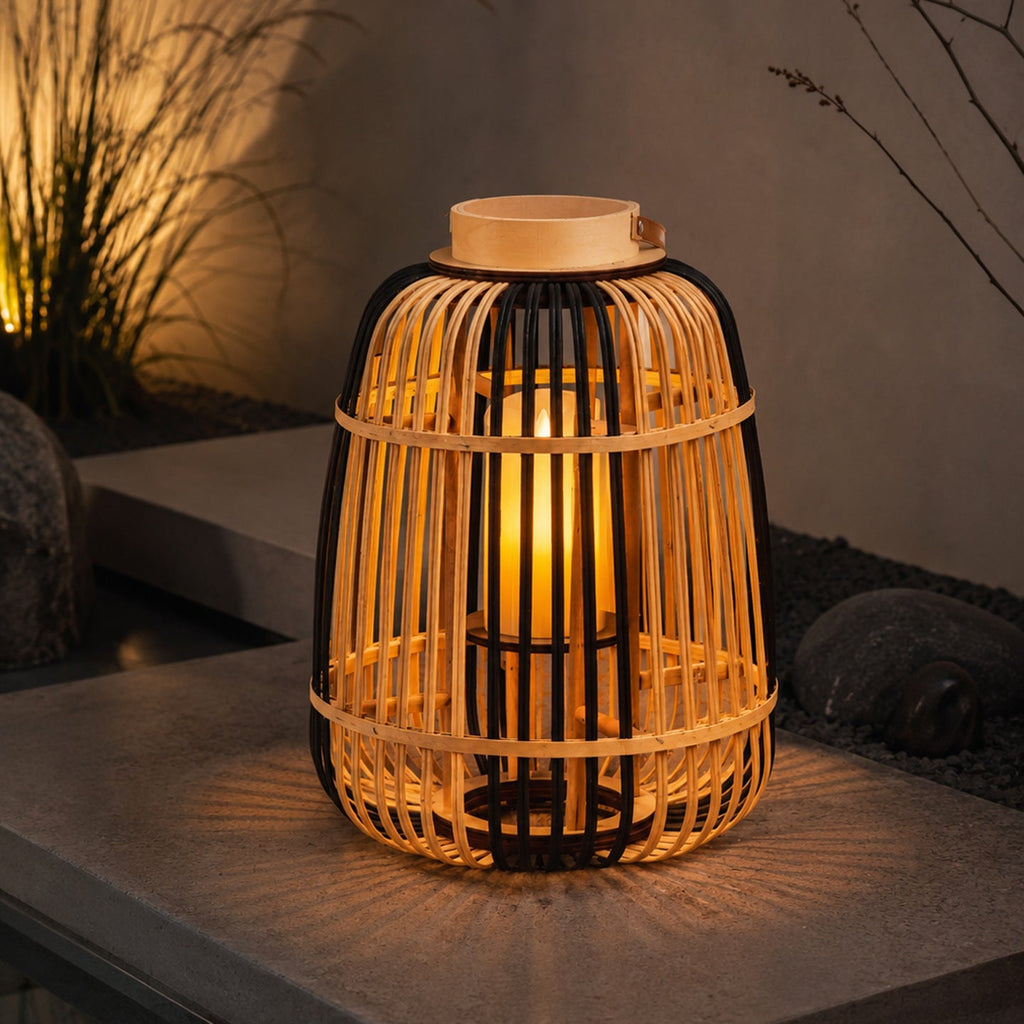 Decorative Lantern Bamboo LED Illuminated | Kelmera