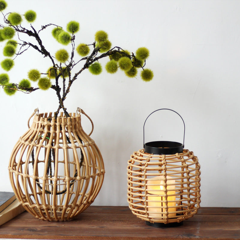 Decorative Lantern made of Braided Rattan | Kelmera