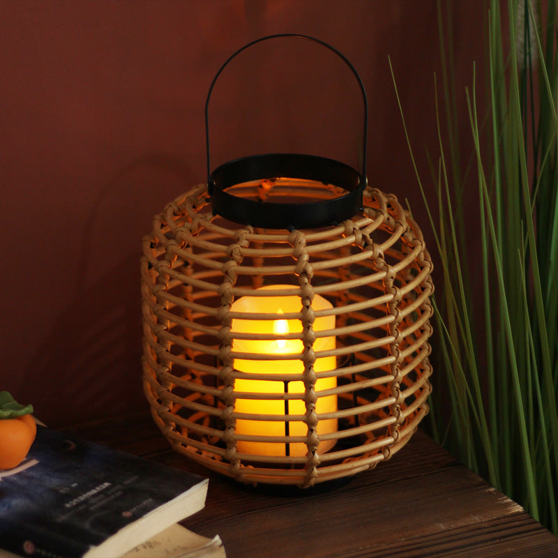 Decorative Lantern made of Braided Rattan | Kelmera