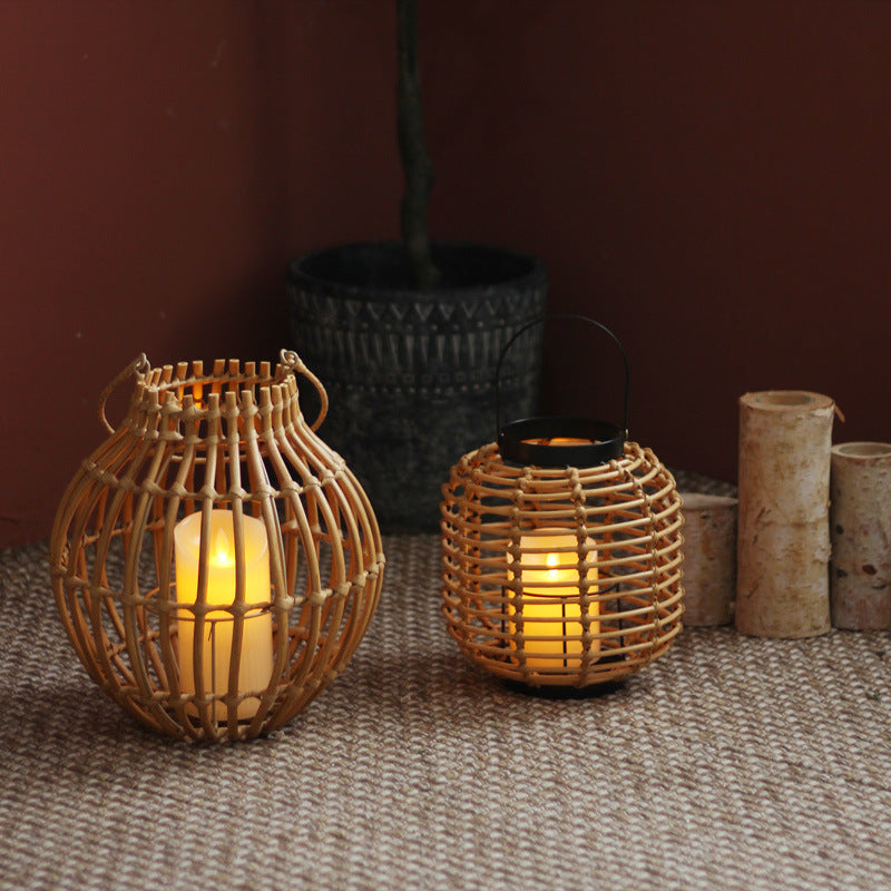Decorative Lantern made of Braided Rattan | Kelmera
