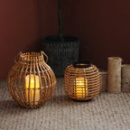 Decorative Lantern made of Braided Rattan | Kelmera