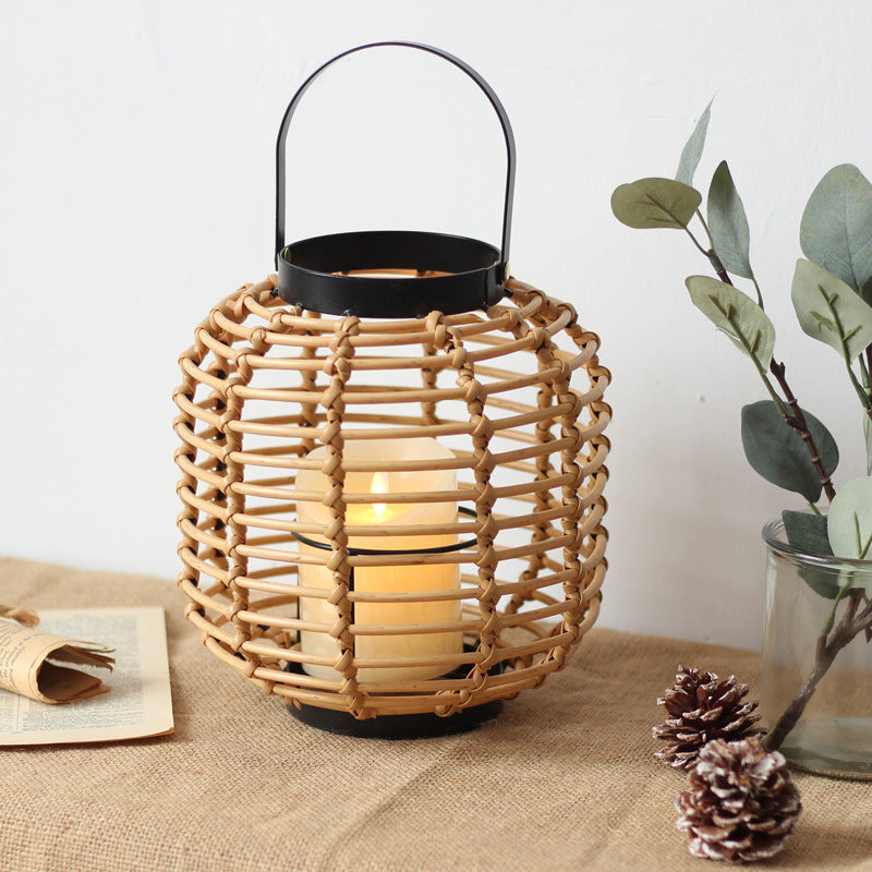 Decorative Lantern made of Braided Rattan | Kelmera