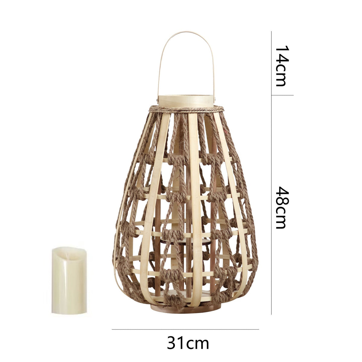 Decorative Lantern made of Rattan | Kelmera