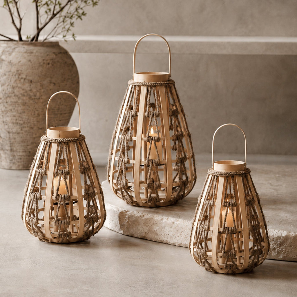 Decorative Lantern made of Rattan | Kelmera