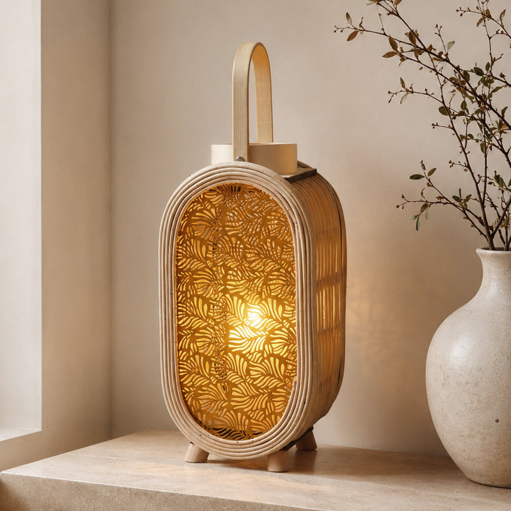 Decorative Lantern Stand Wood Handcrafted | Kelmera