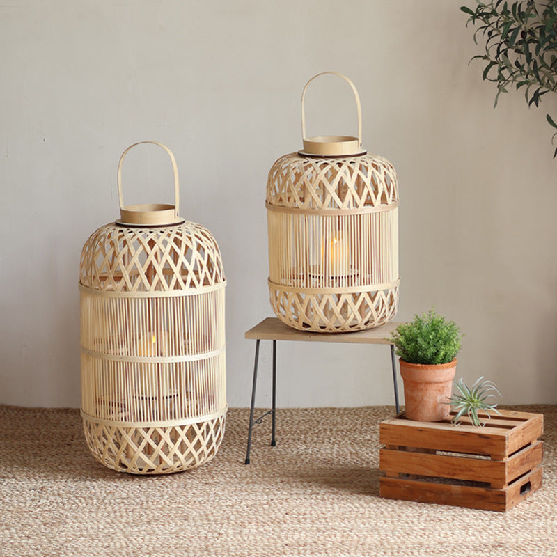 Decorative Lantern Woven Natural Fiber Hanging | Kelmera