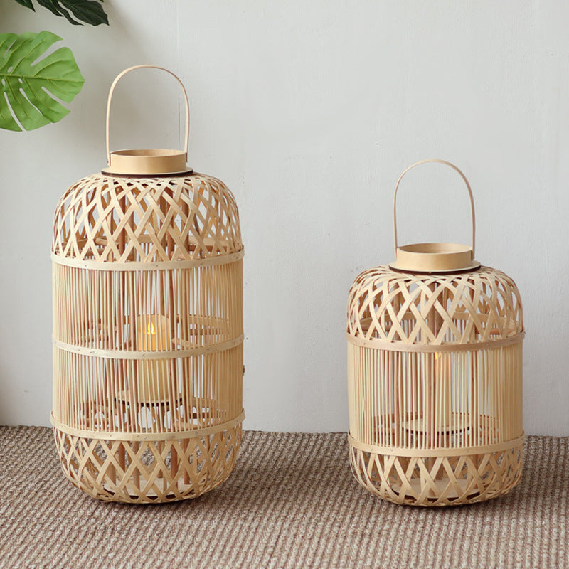 Decorative Lantern Woven Natural Fiber Hanging | Kelmera