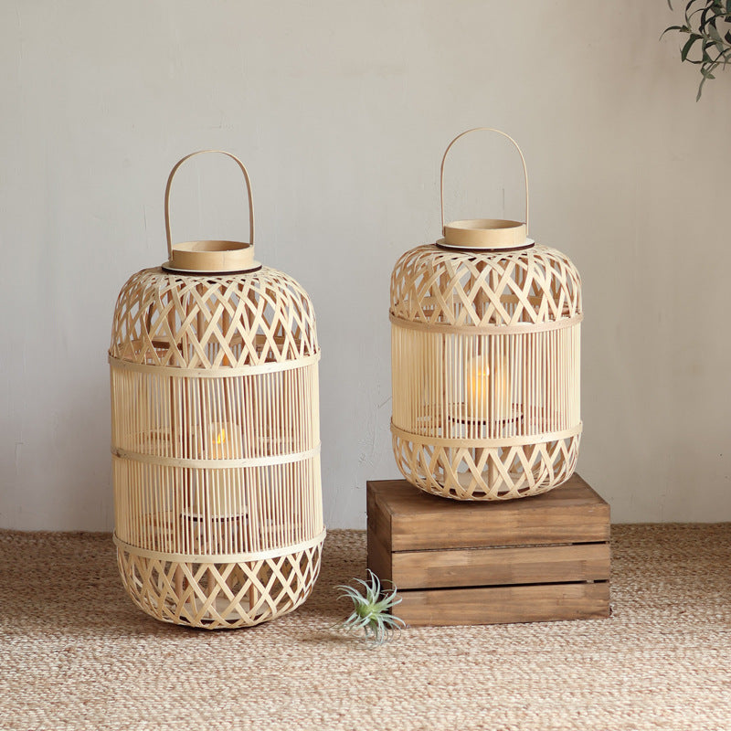 Decorative Lantern Woven Natural Fiber Hanging | Kelmera