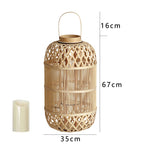 Decorative Lantern Woven Natural Fiber Hanging | Kelmera