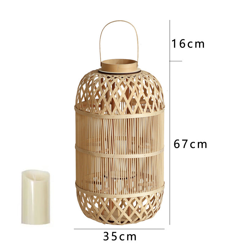 Decorative Lantern Woven Natural Fiber Hanging | Kelmera