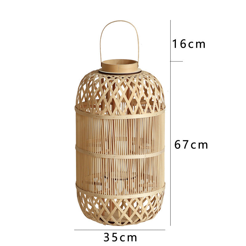 Decorative Lantern Woven Natural Fiber Hanging | Kelmera