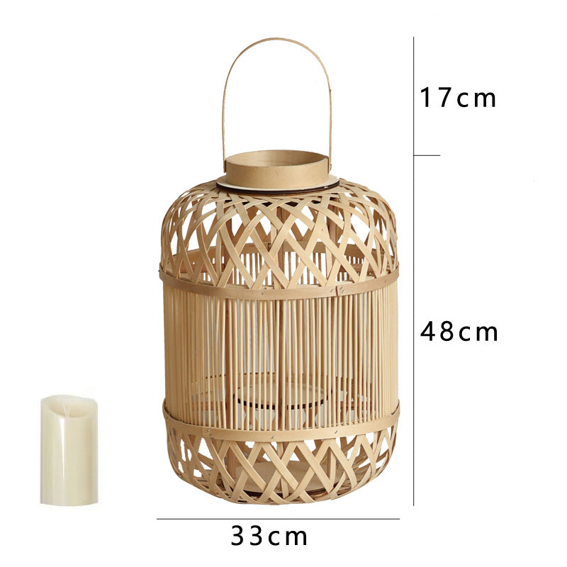 Decorative Lantern Woven Natural Fiber Hanging | Kelmera