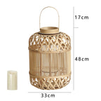 Decorative Lantern Woven Natural Fiber Hanging | Kelmera