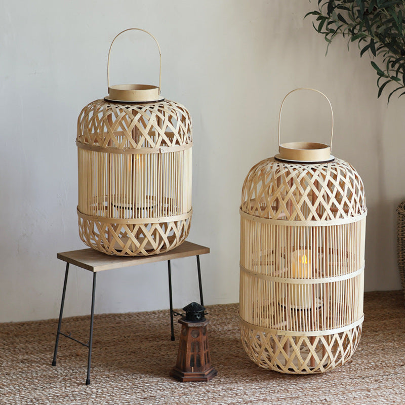 Decorative Lantern Woven Natural Fiber Hanging | Kelmera