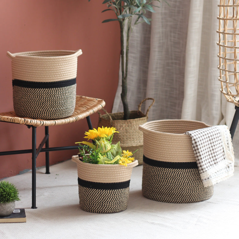 Decorative Laundry Basket made of Woven Material | Kelmera