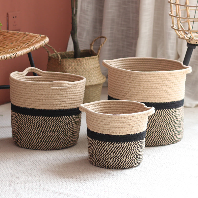 Decorative Laundry Basket made of Woven Material | Kelmera