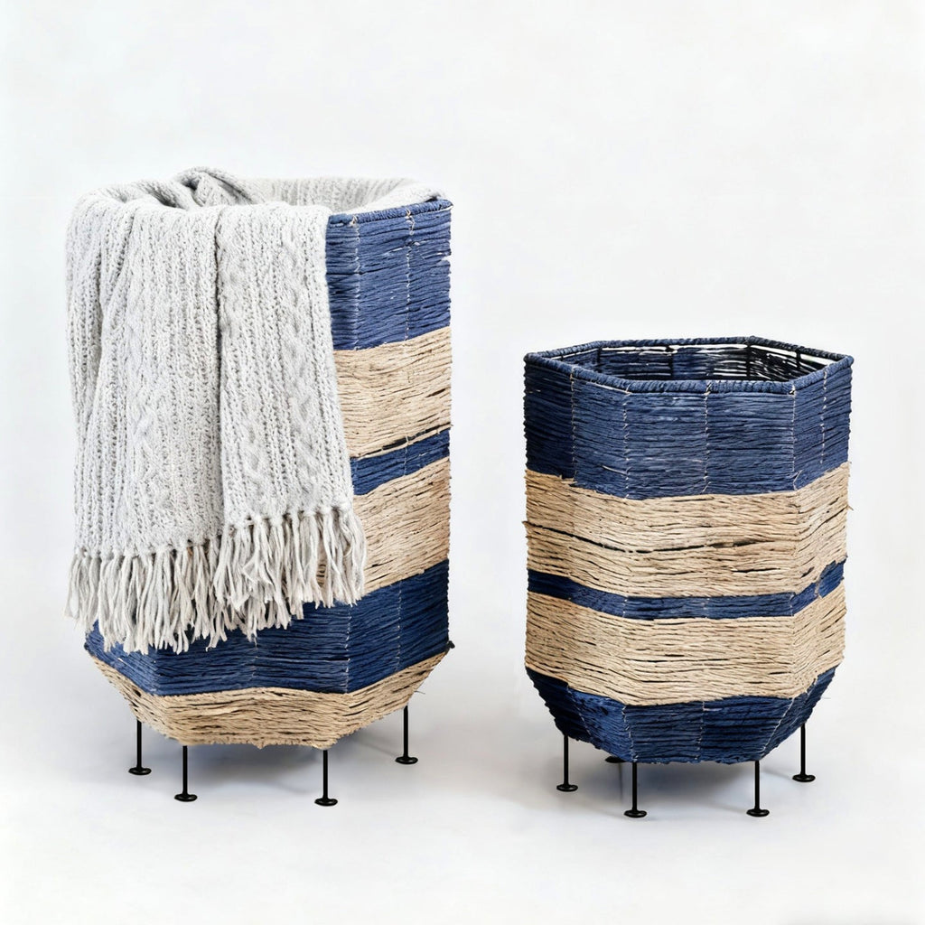 Decorative Laundry Basket with Metal Legs | Kelmera