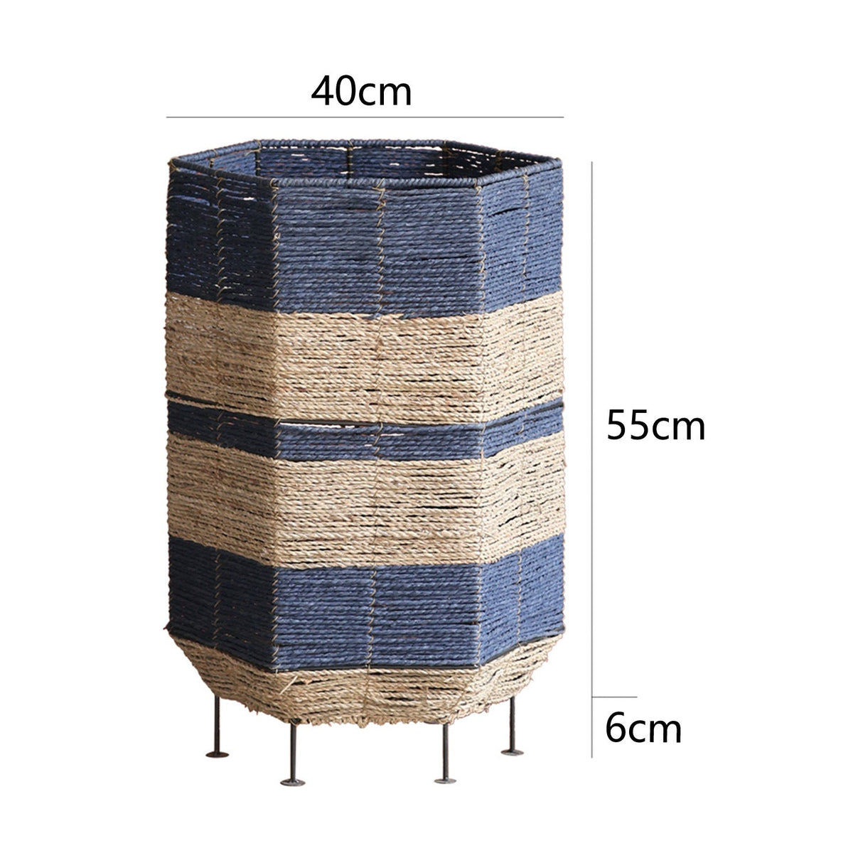 Decorative Laundry Basket with Metal Legs | Kelmera