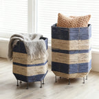 Decorative Laundry Basket with Metal Legs | Kelmera