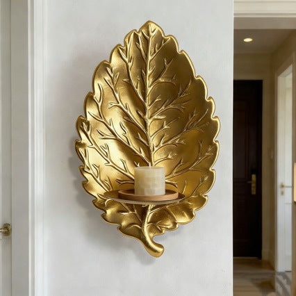 Decorative Leaf Candle Holder Wall Art | Kelmera