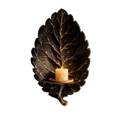 Decorative Leaf Candle Holder Wall Art | Kelmera