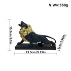 Decorative Lion Figure with Golden Details | Kelmera