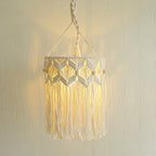 Decorative Macrame Hanging Light Fixture | Kelmera