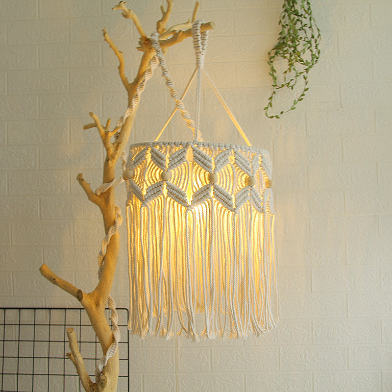 Decorative Macrame Hanging Light Fixture | Kelmera
