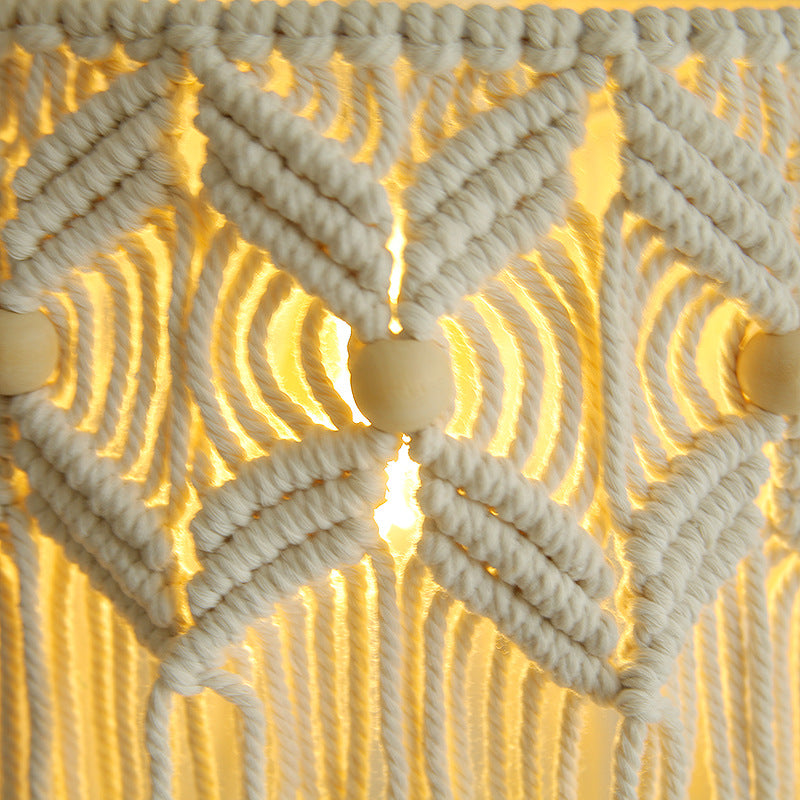 Decorative Macrame Hanging Light Fixture | Kelmera