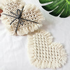 Decorative Macrame Heart-Shaped Trivet | Kelmera