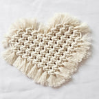 Decorative Macrame Heart-Shaped Trivet | Kelmera