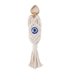 Decorative Macrame Keychain Holder Off White Gray | Kelmera