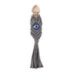 Decorative Macrame Keychain Holder Off White Gray | Kelmera