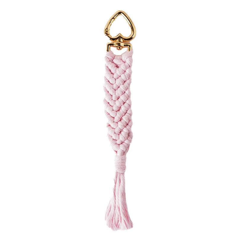Decorative Macrame Keychain Holder Pink Blue | Kelmera