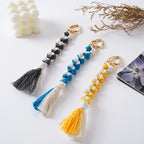 Decorative Macrame Keychain Holder Pink Blue | Kelmera