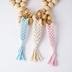 Decorative Macrame Keychain Holder Pink Blue | Kelmera