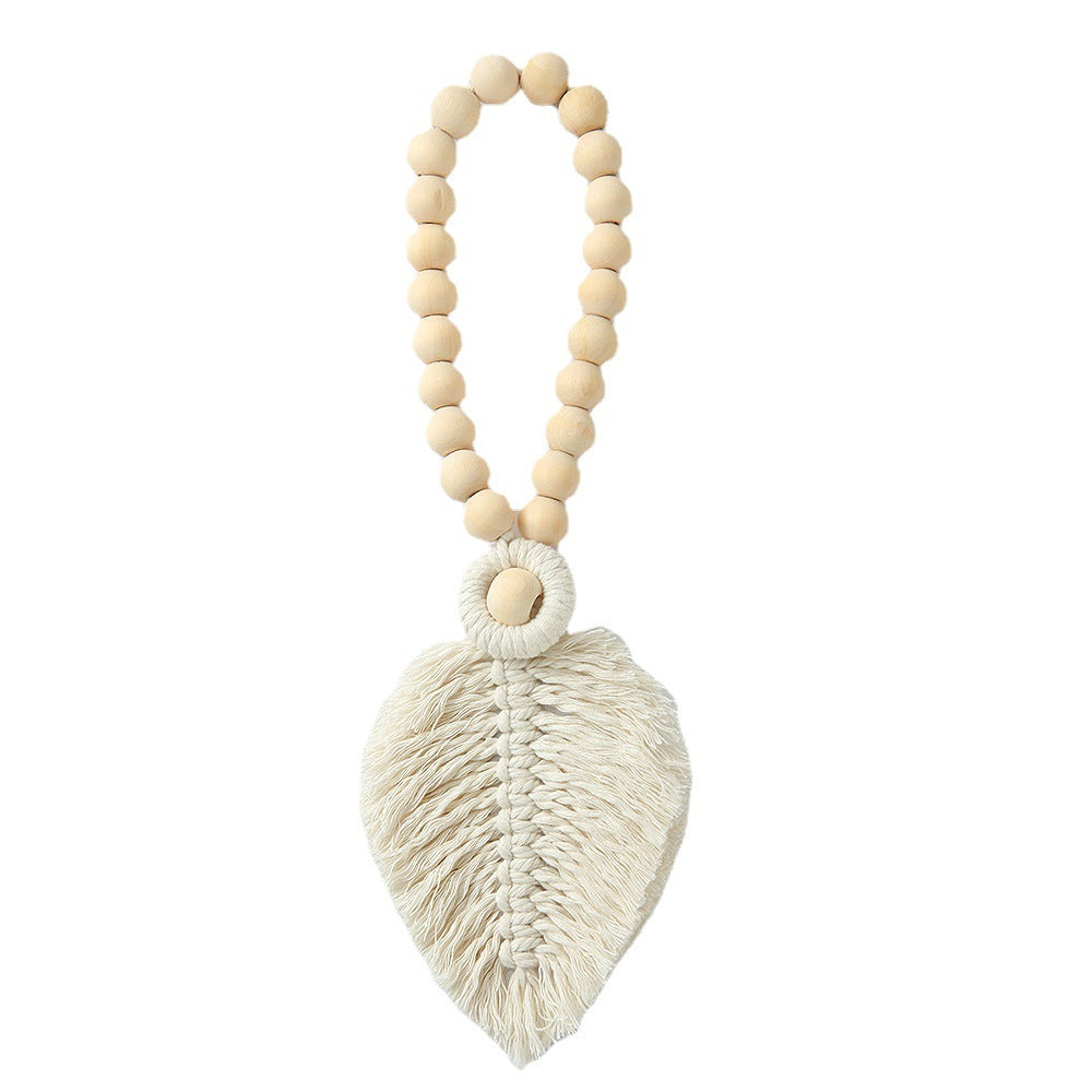 Decorative Macrame Leaf Wall Hanging Grey | Kelmera