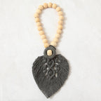 Decorative Macrame Leaf Wall Hanging Grey | Kelmera