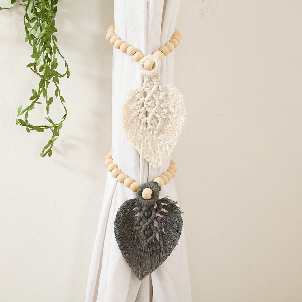 Decorative Macrame Leaf Wall Hanging Grey | Kelmera