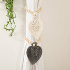 Decorative Macrame Leaf Wall Hanging Grey | Kelmera