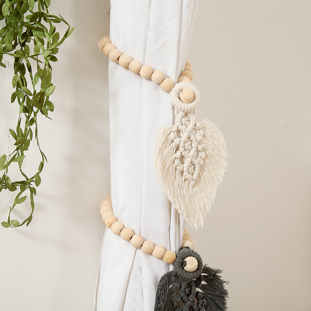 Decorative Macrame Leaf Wall Hanging Grey | Kelmera
