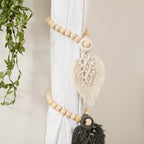 Decorative Macrame Leaf Wall Hanging Grey | Kelmera