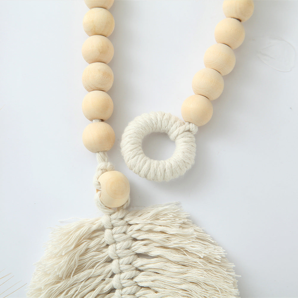 Decorative Macrame Leaf Wall Hanging Grey | Kelmera