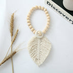 Decorative Macrame Leaf Wall Hanging Grey | Kelmera