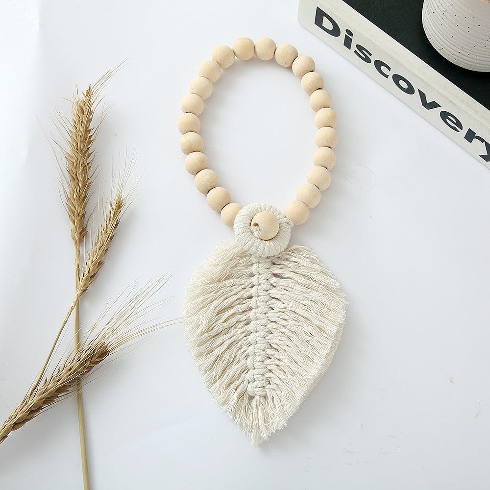 Decorative Macrame Leaf Wall Hanging Grey | Kelmera